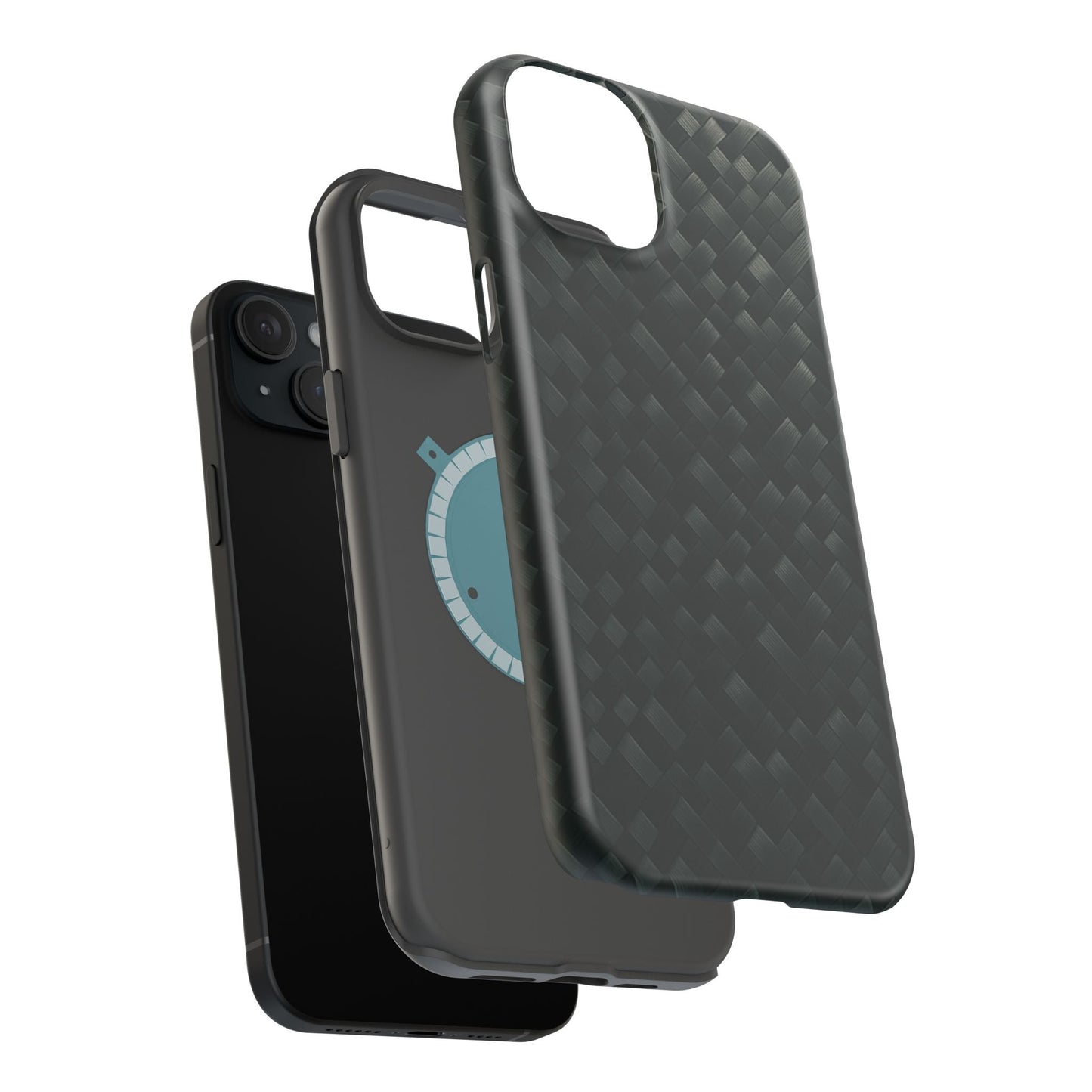 Dark Carbon Fiber Texture Magnetic Impact-Resistant iPhone Case | MagSafe compatible  Shamo's