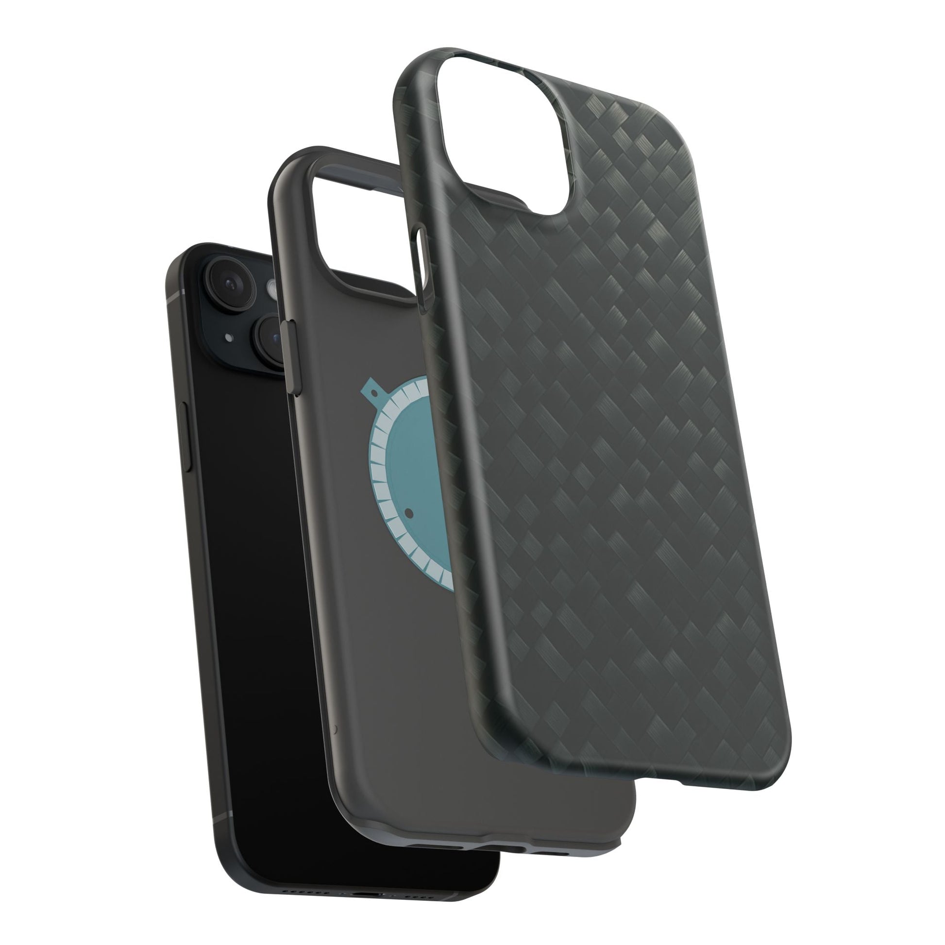 Dark Carbon Fiber Texture Magnetic Impact-Resistant iPhone Case | MagSafe compatible  Shamo's