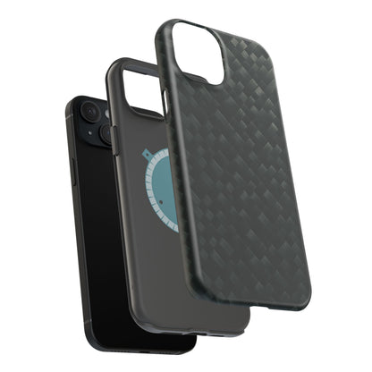 Dark Carbon Fiber Texture Magnetic Impact-Resistant iPhone Case | MagSafe compatible  Shamo's