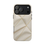 Beige Gold Geometric Luxury Series iPhone Case with MagSafe - Shamo's