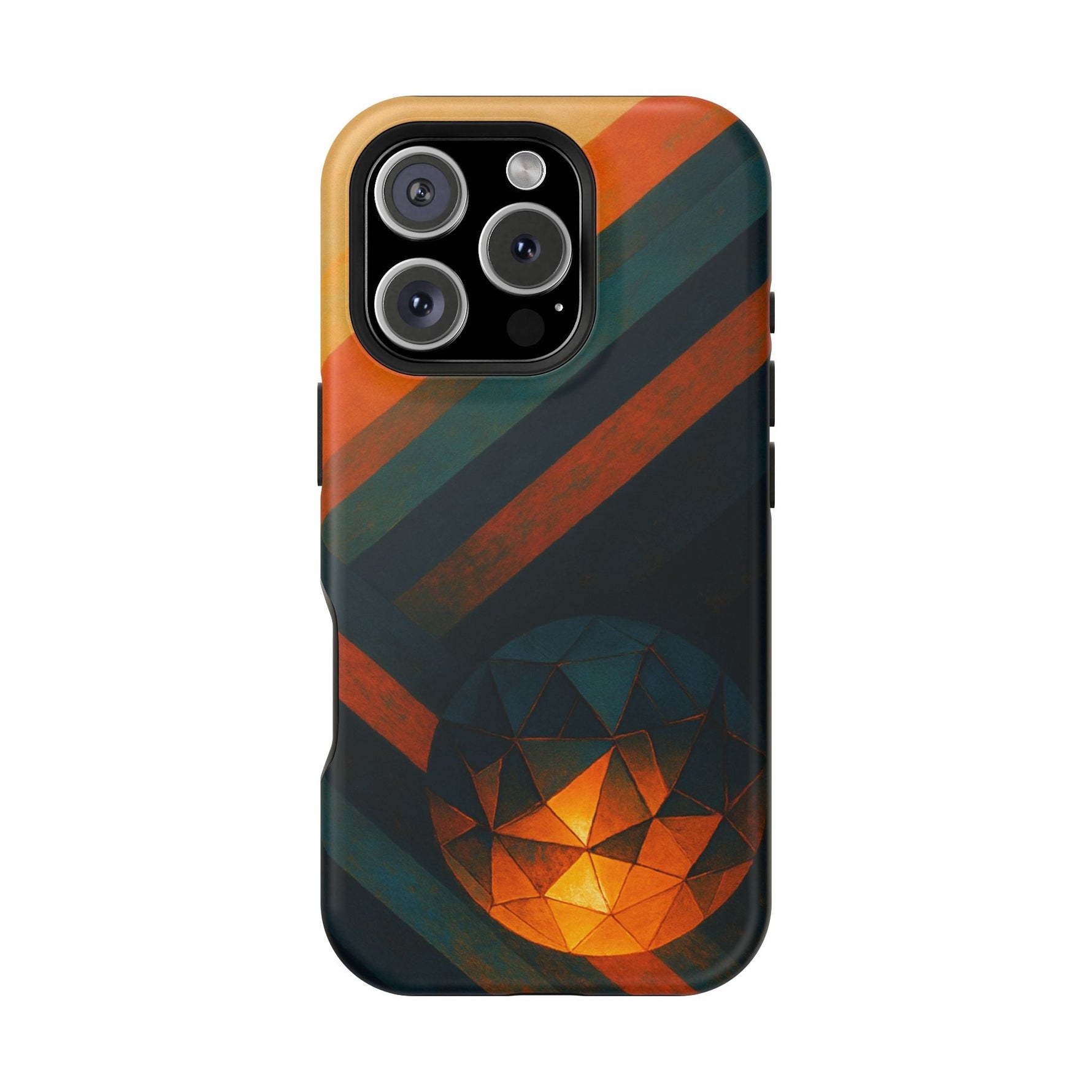 “Geometry of Becoming” Abstract iPhone MagSafe Case — Magnetic Impact-Resistant  Shamo's iPhone 16 Pro / Matte