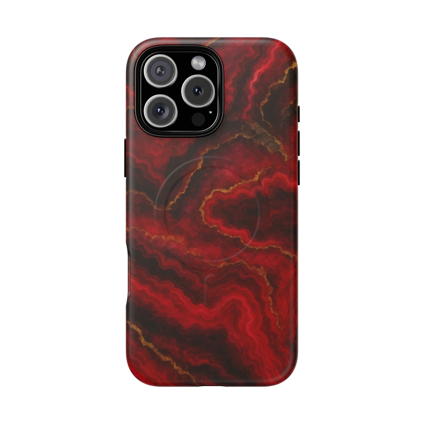 Red Marble iPhone Case with MagSafe - Shamo's