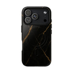 Black & Gold Marble iPhone Case with MagSafe - Shamo's