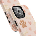 Pet Paw Pattern Phone Case — Pink Puppy Hearts & Bones with MagSafe  Shamo's