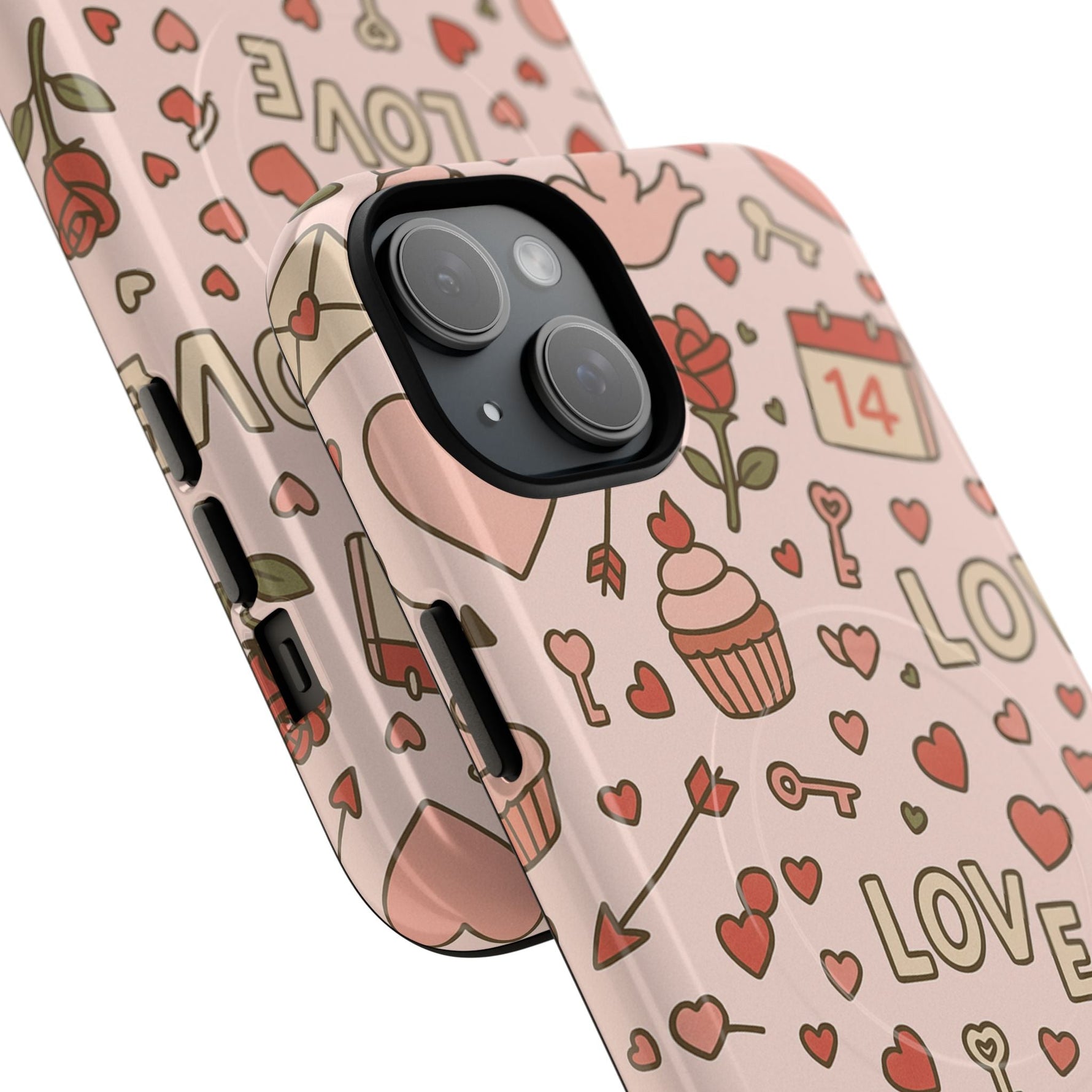 Sweet Love Pattern iPhone Case (MagSafe compatible)  Shamo's