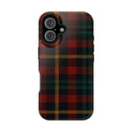 Plaid Impact-Resistant iPhone Case — Red Green Tartan Holiday Theme with MagSafe  Shamo's iPhone 16 / Glossy