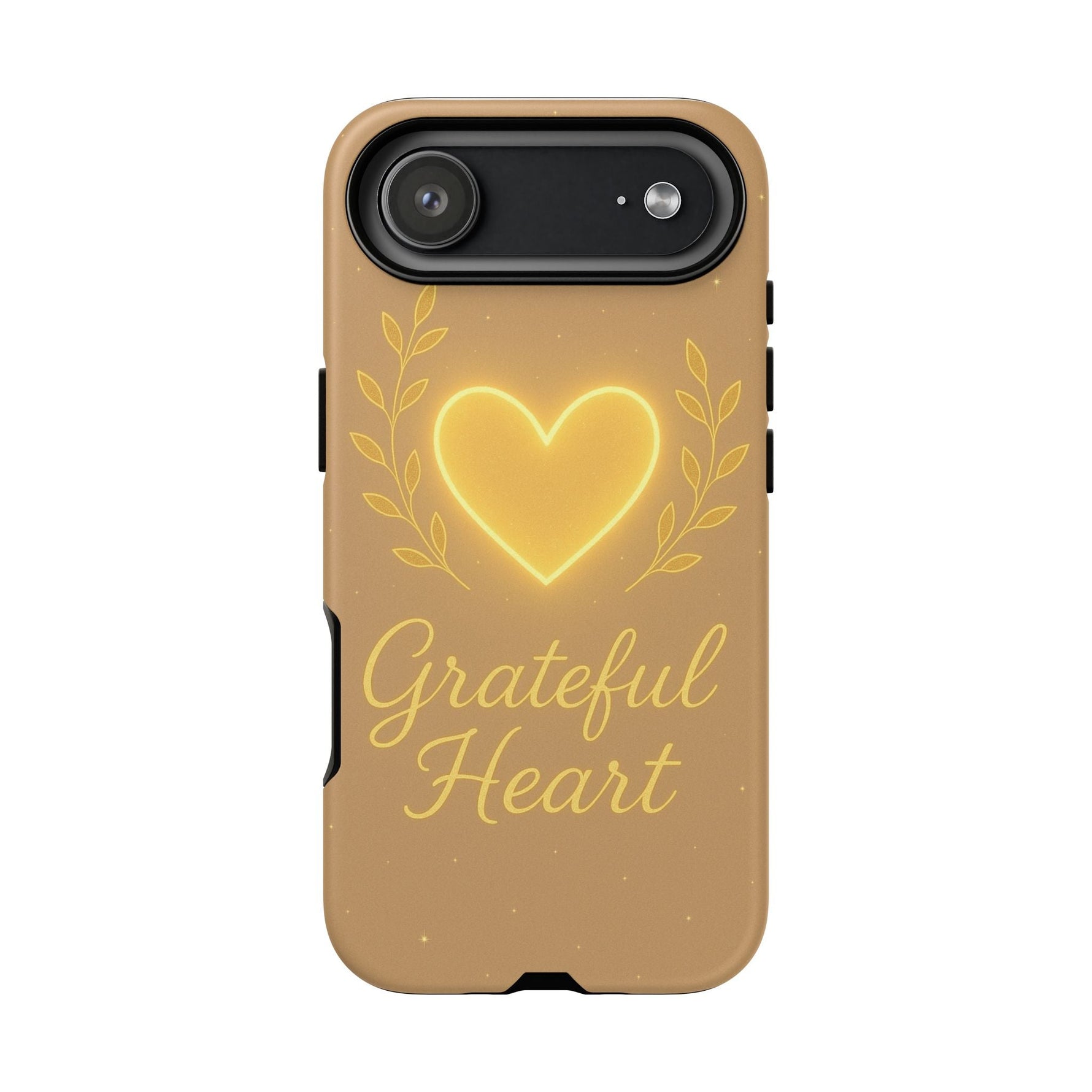 Grateful Heart iPhone Case — Warm Neon Heart  Shamo's iPhone 17 Air / Matte