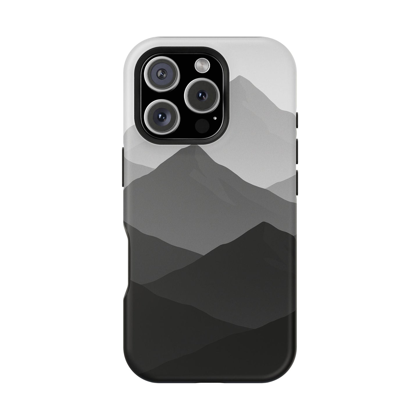 Monochrome Mountain Design iPhone Case | MagSafe  Shamo's iPhone 16 Pro / Matte