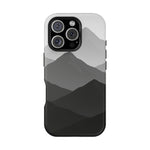 Monochrome Mountain Design iPhone Case | MagSafe  Shamo's iPhone 16 Pro / Matte