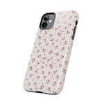 Rosebud Floral Tough iPhone Case — Pink Vintage Flower Protective Cover - iPhone 17 - Shamo's