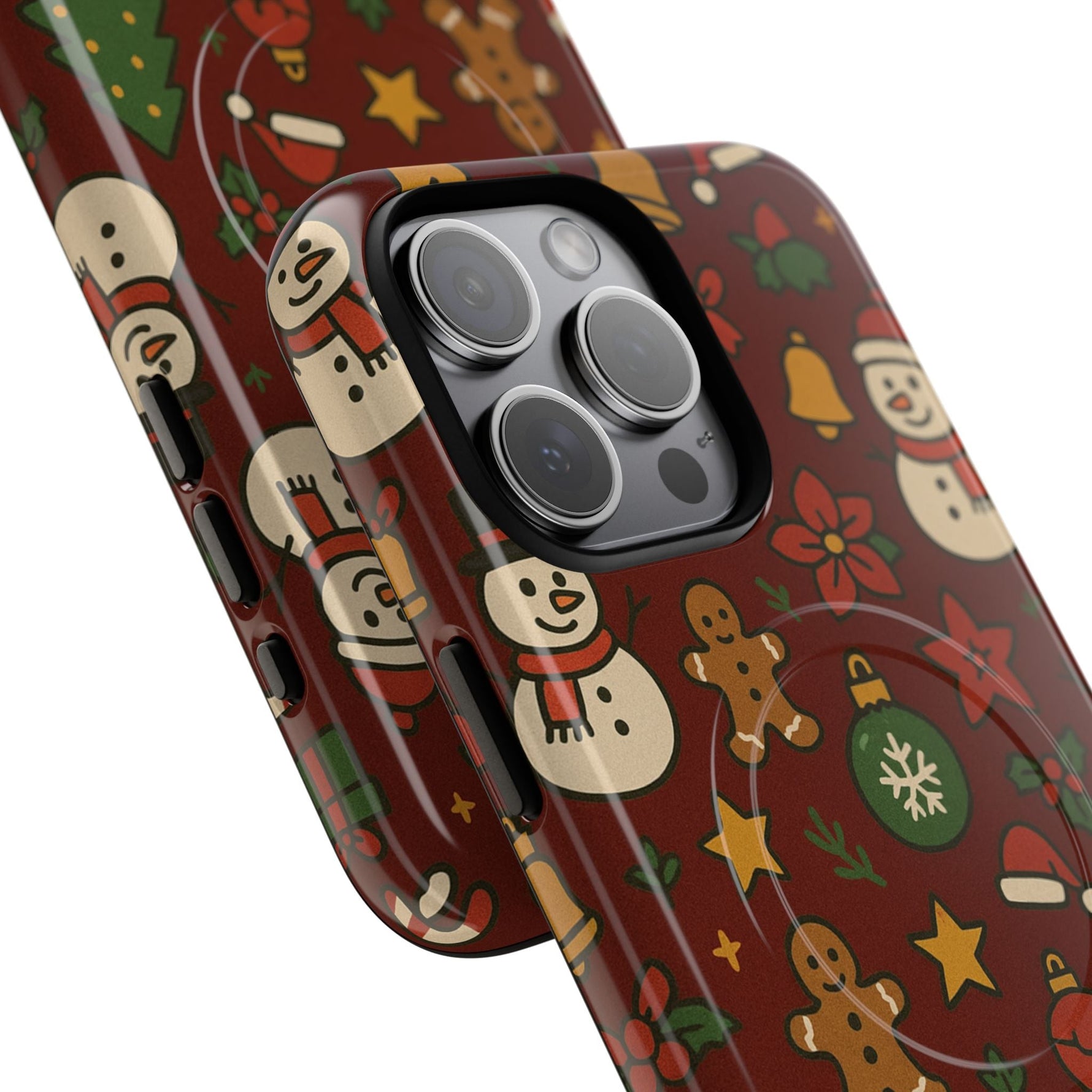 Snowman & Gingerbread Tough iPhone Case (MagSafe compatible)  Shamo's