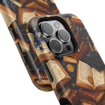 Vintage Books & Graduation Caps MagSafe Phone Case, Impact-Resistant Graduation Gift - iPhone 17 / Glossy - Shamo's