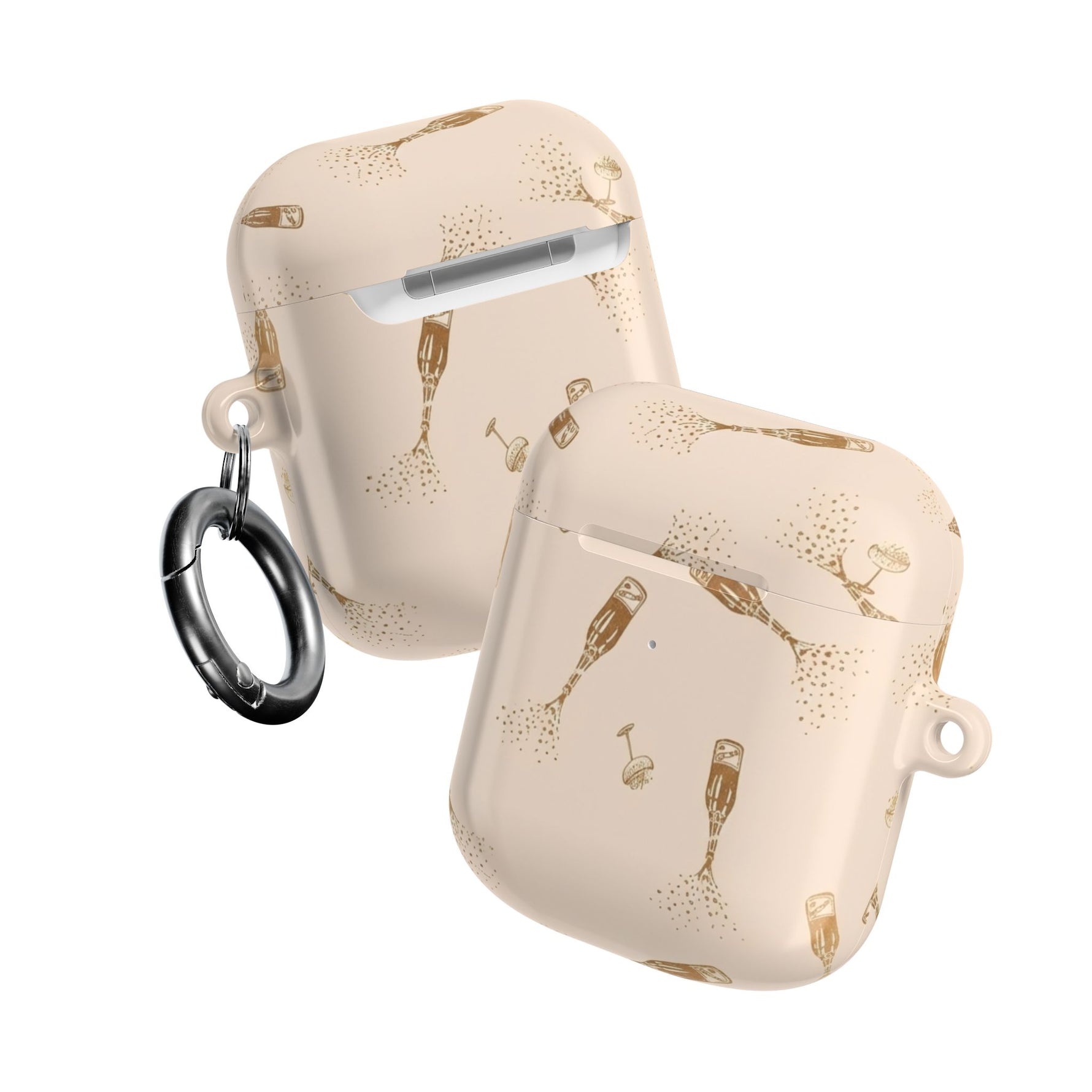 AirPod Case — Champagne Bubbles Pattern Silicone Case