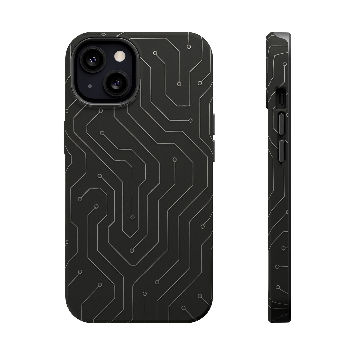 Black Circuit Board Design iPhone Case | MagSafe  Shamo's iPhone 13 / Matte
