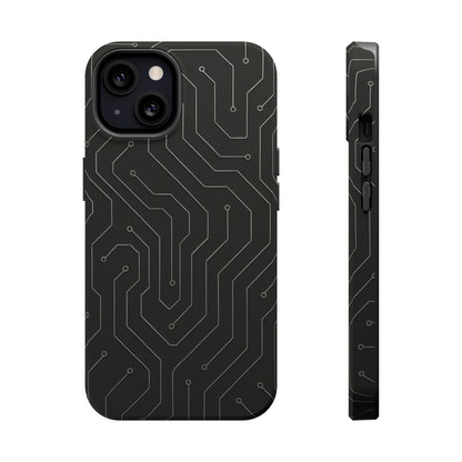 Black Circuit Board Design iPhone Case | MagSafe  Shamo's iPhone 13 / Matte