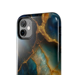 Blue Gold Agate Tough Phone Case Marble Stone Design  Shamo's