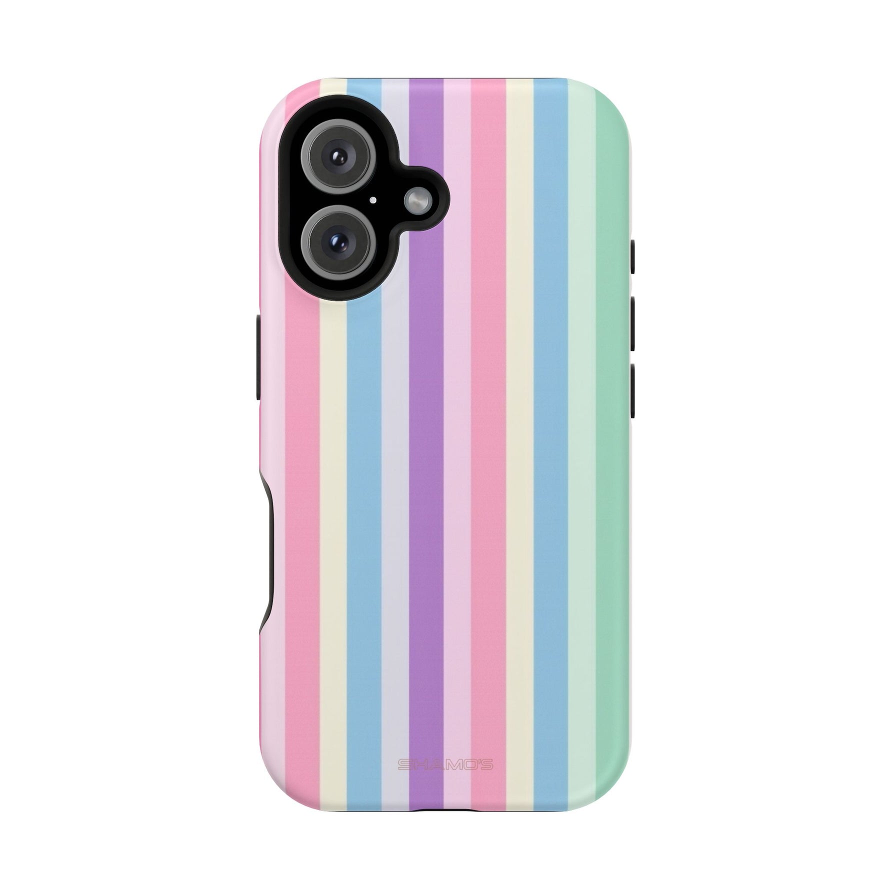 Pastel Stripe MagSafe Compatible Magnetic Impact-Resistant Phone Case - iPhone 16 / Matte - Shamo's