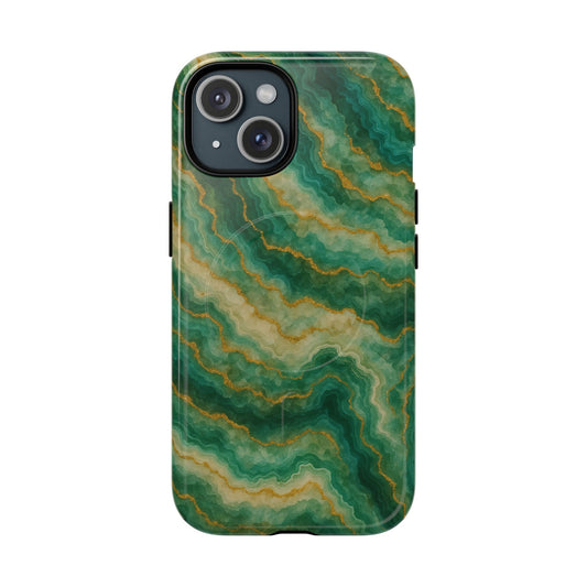 Green Marble iPhone Case with MagSafe - Shamo's
