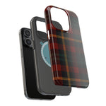 Plaid Impact-Resistant iPhone Case — Red Green Tartan Holiday Theme with MagSafe  Shamo's
