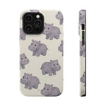 Cute Tiny Hippo Magnetic Impact-Resistant Phone Case