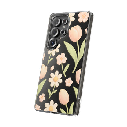 Floral Impact-Resistant Clear iPhone Case