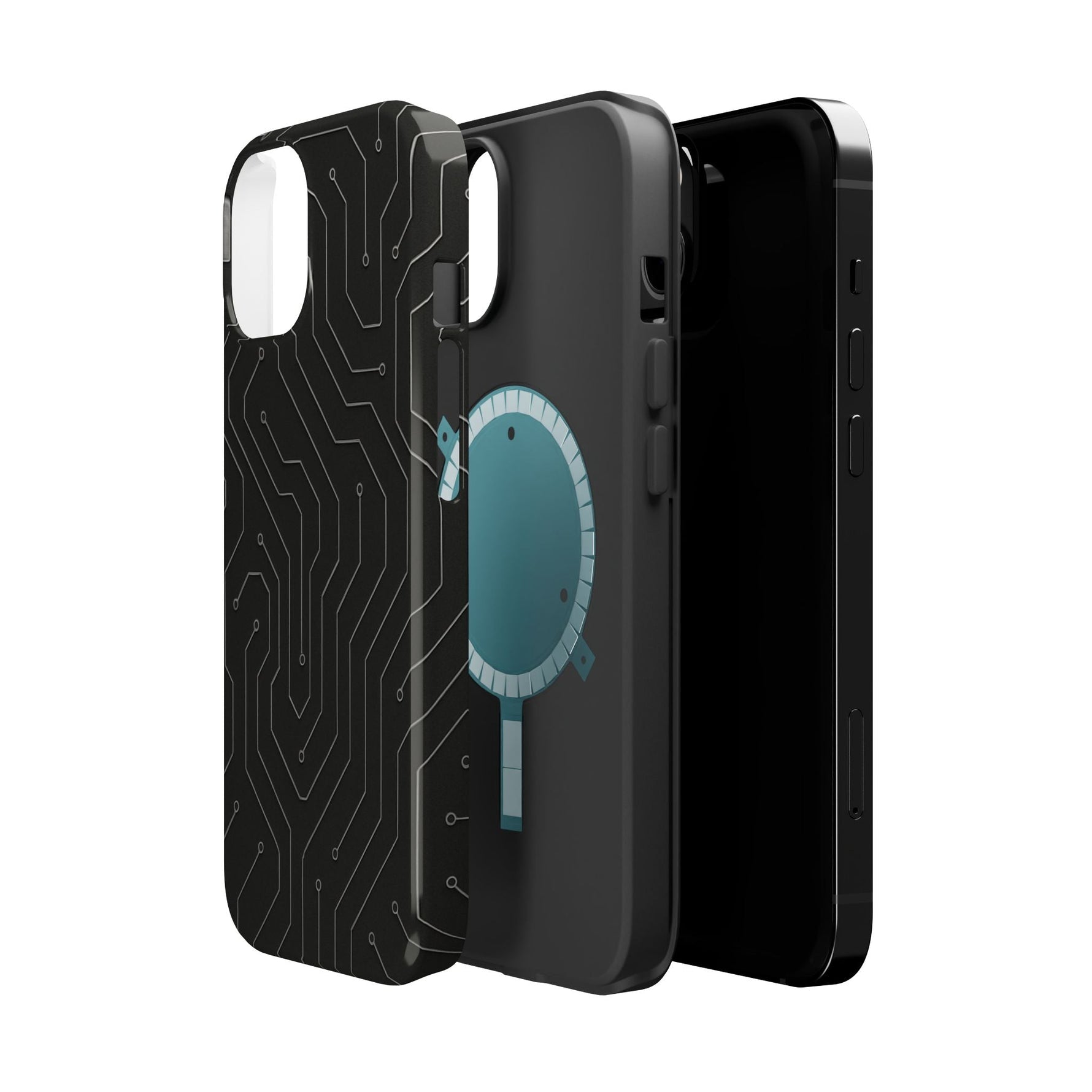 Black Circuit Board Design iPhone Case | MagSafe  Shamo's