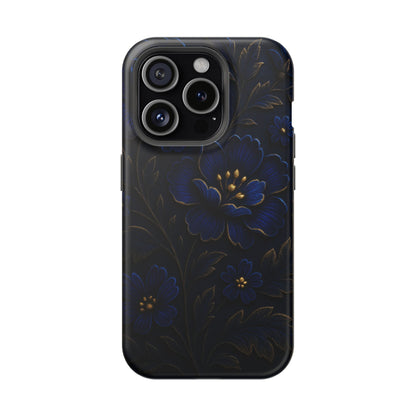3D Velvet Night Flower iPhone Case | MagSafe