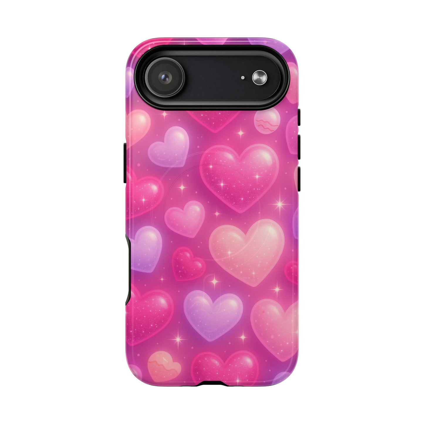 Glitter Hearts Cases for iPhones with MagSafe