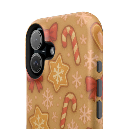 Candy Cane & Gingerbread Holiday iPhone Case — Impact-Resistant