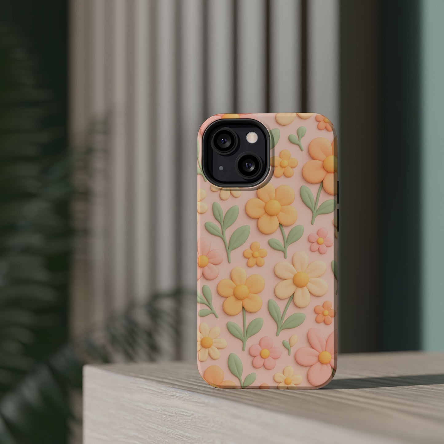 Vintage Floral 3D iPhone Case | MagSafe Compatible