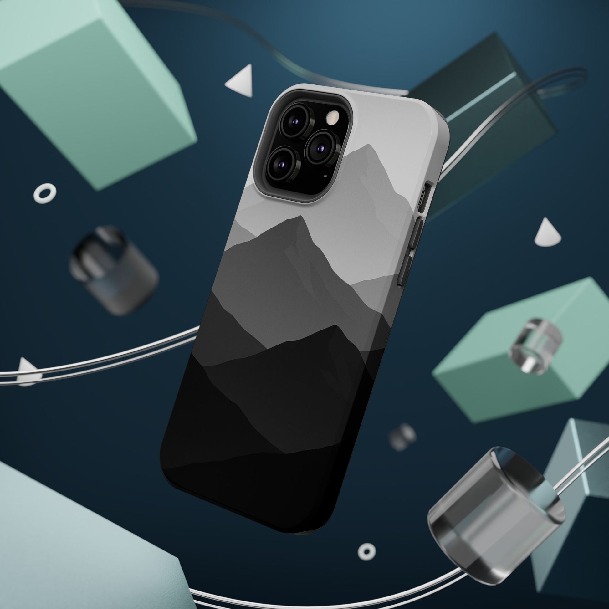 Monochrome Mountain Design iPhone Case | MagSafe  Shamo's