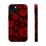 Melted Lava Dark Red Floral iPhone Case — MagSafe Compatible  Shamo's iPhone 13 / Glossy