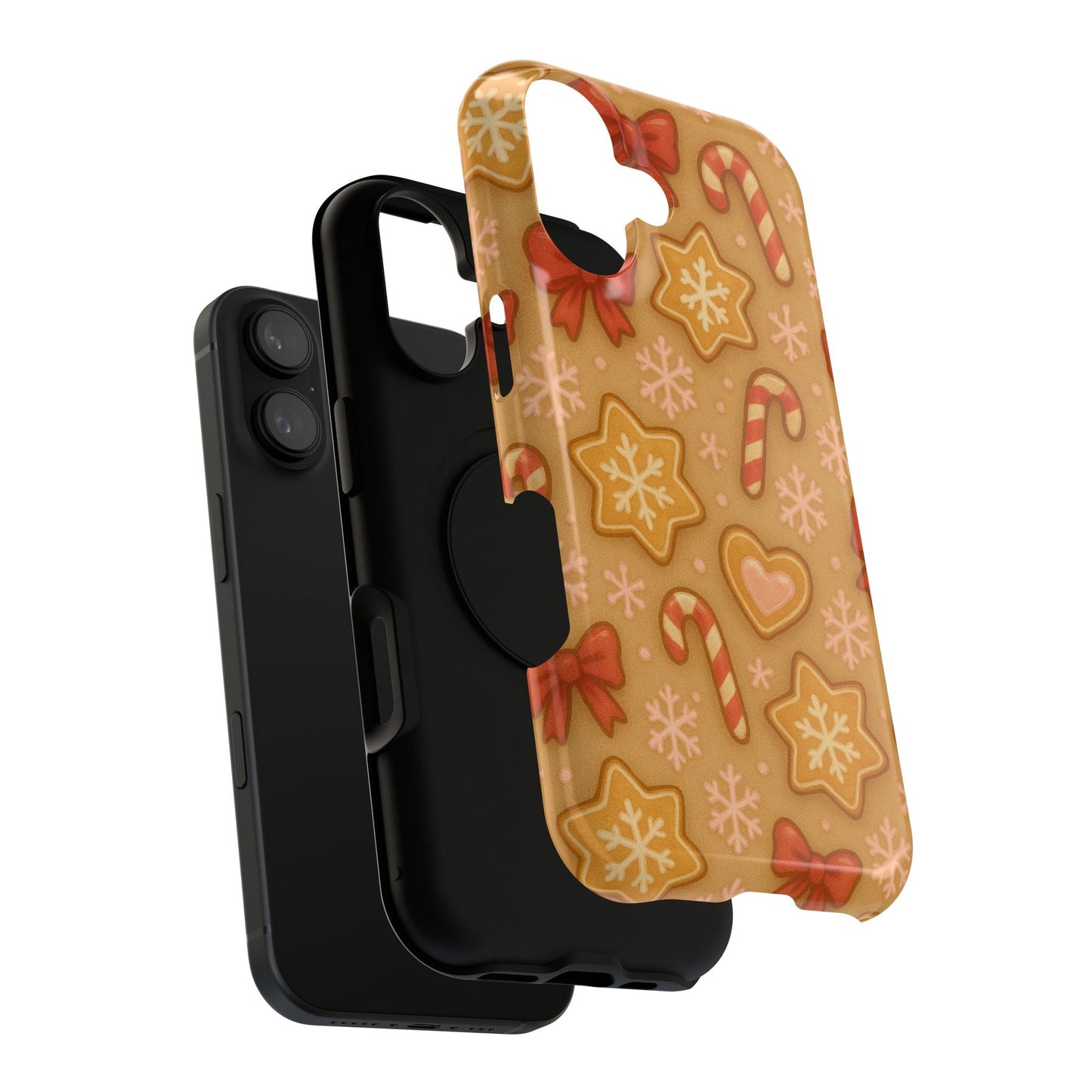 Candy Cane & Gingerbread Holiday iPhone Case — Impact-Resistant
