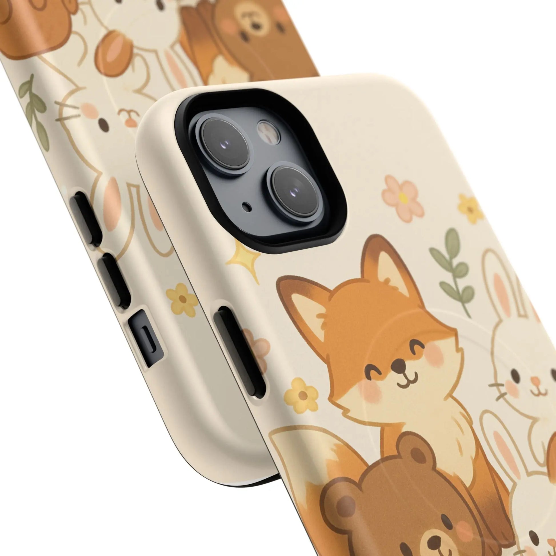Forest Friends iPhone Case — Fox, Bear & Bunny Design. with MagSafe  Shamo's