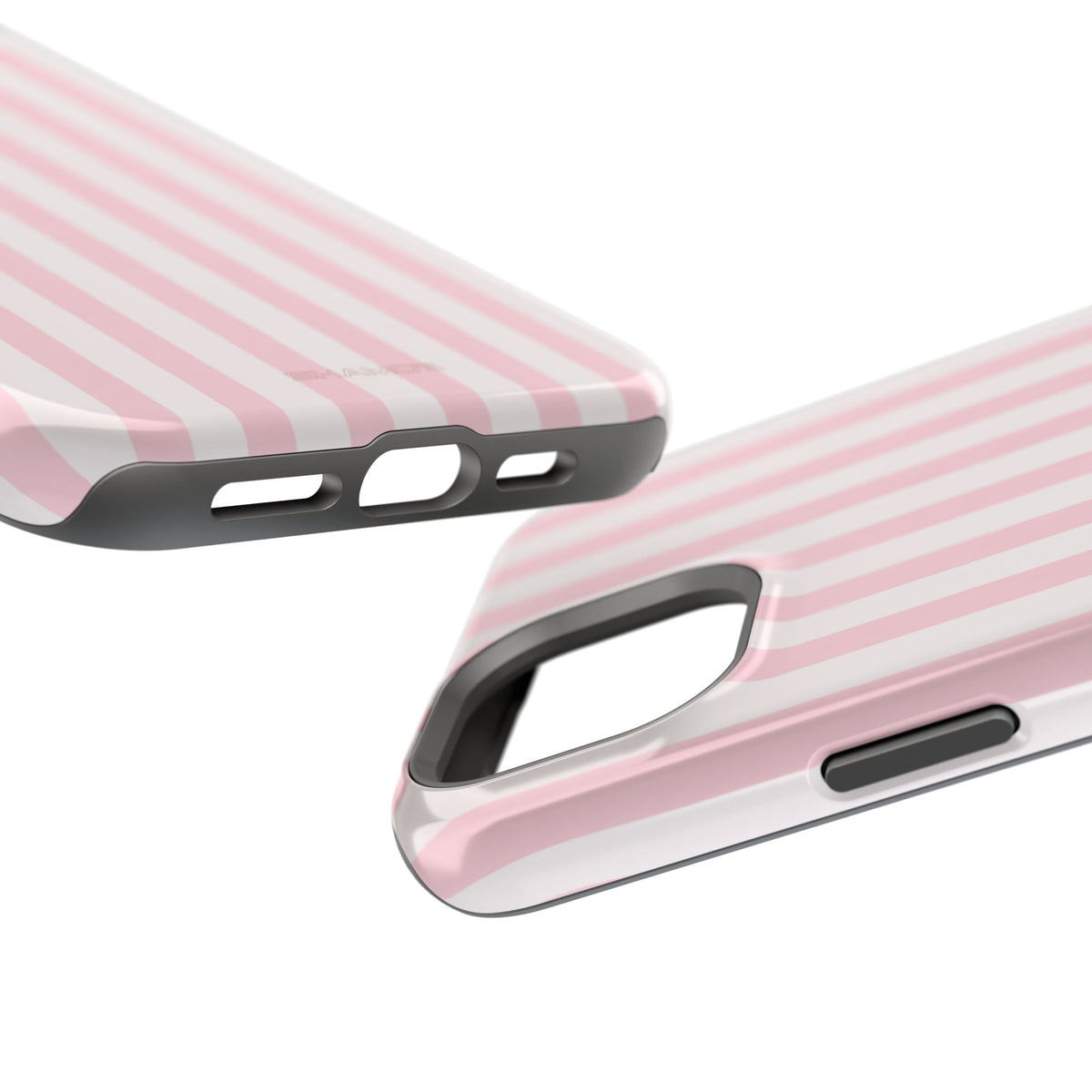 Stoßfeste Handyhülle mit pinkfarbenen Streifen | MagSafe