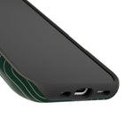 Topographic Green Magnetic Impact-Resistant iPhone Case | MagSafe compatible