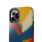 Abstract Brushstroke Tough Phone Case — Colorful Red, Blue & Yellow Protective Cover  Shamo's