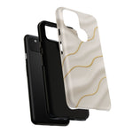Elegant Gold Wave Tough iPhone Case  Shamo's