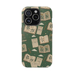 Botanical Journal Pattern iPhone Case | MagSafe Compatible Impact-Resistant Protective Cover