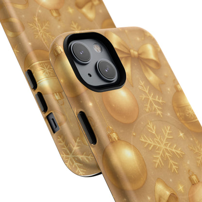 Holiday Gold Ornament iPhone Case | Compatible with MagSafe