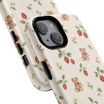 Strawberry Teddy iPhone Case with MagSafe