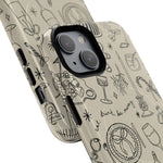 Festive Doodle iPhone Case (’drink, be merry’ Holiday Design) | compatible with MagSafe - Shamo's