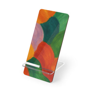 Abstract Color Wave Phone Stand — Portable Acrylic Mobile Display Stand - 2.8" x 5.9" / Glossy - Shamo's