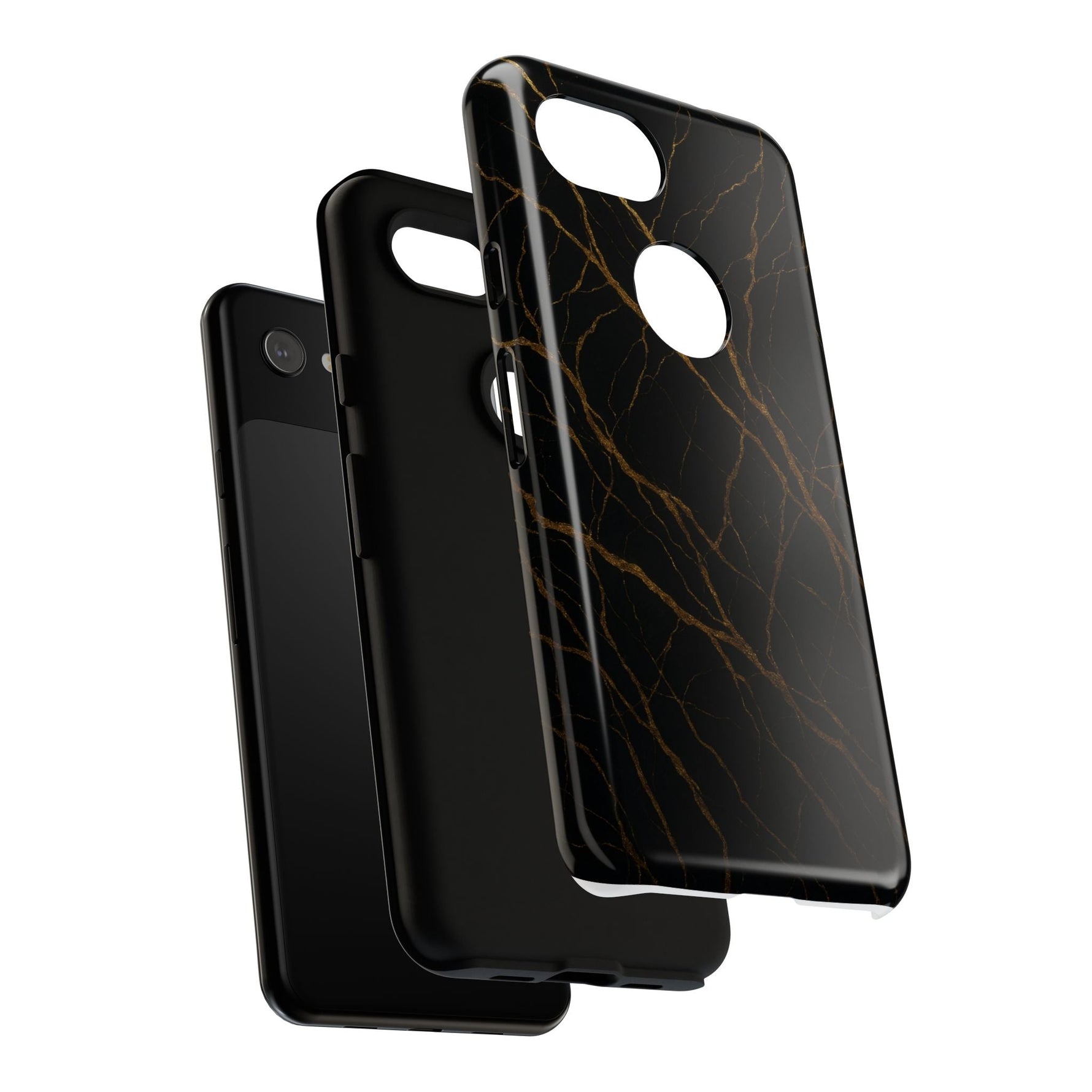 Black Marble Tough iPhone Case  Shamo's