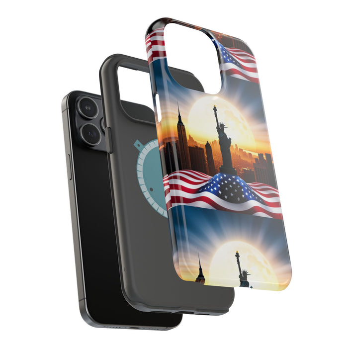 MagSafe American Flag Tough Phone Case: Show Your Patriotism in Style