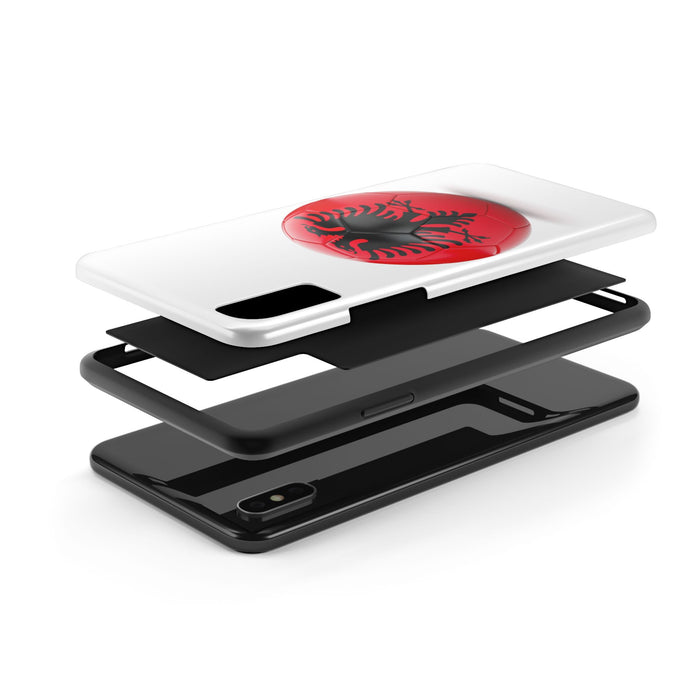 Tough Phone Cases with Albanian soccer flag