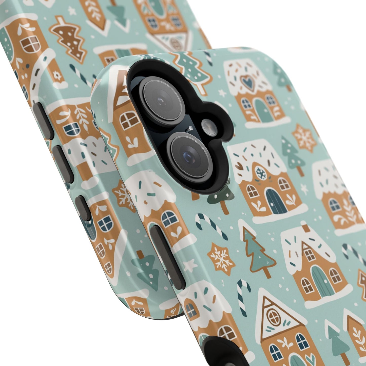 Winter Gingerbread Village Holiday Theme iPhone Case with MagSafe compatibility  Shamo's