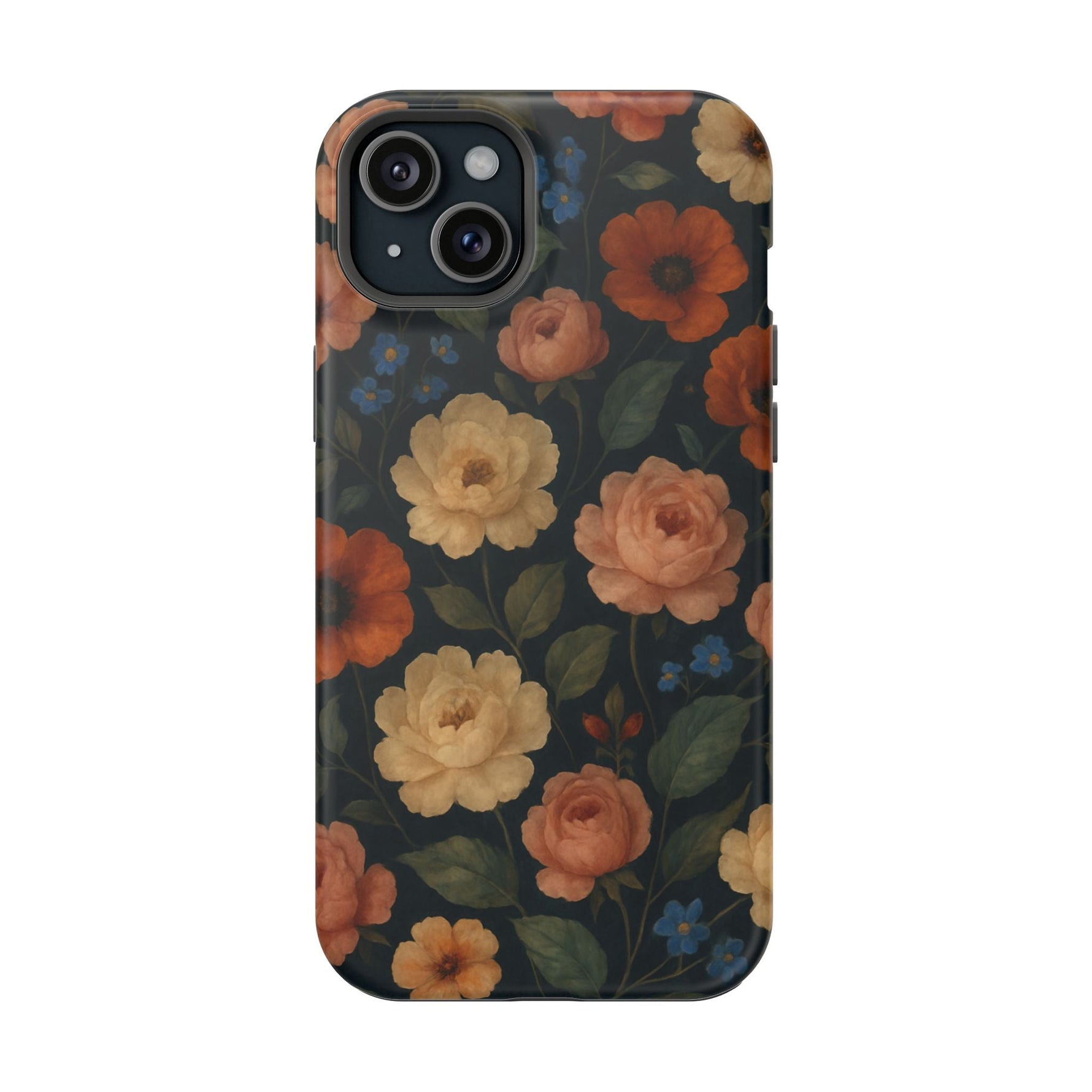 Floral Vintage Rose Magnetic Impact iPhone Case with MagSafe  Shamo's iPhone 15 Plus / Matte