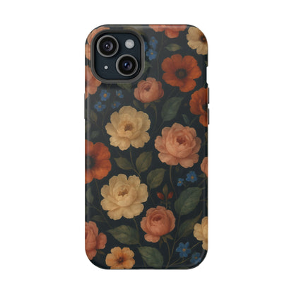 Floral Vintage Rose Magnetic Impact iPhone Case with MagSafe  Shamo's iPhone 15 Plus / Matte