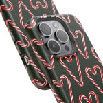 Candy Cane Heart MagSafe Impact-Resistant iPhone Case  Shamo's